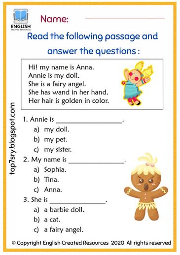 reading comprehension grade 1